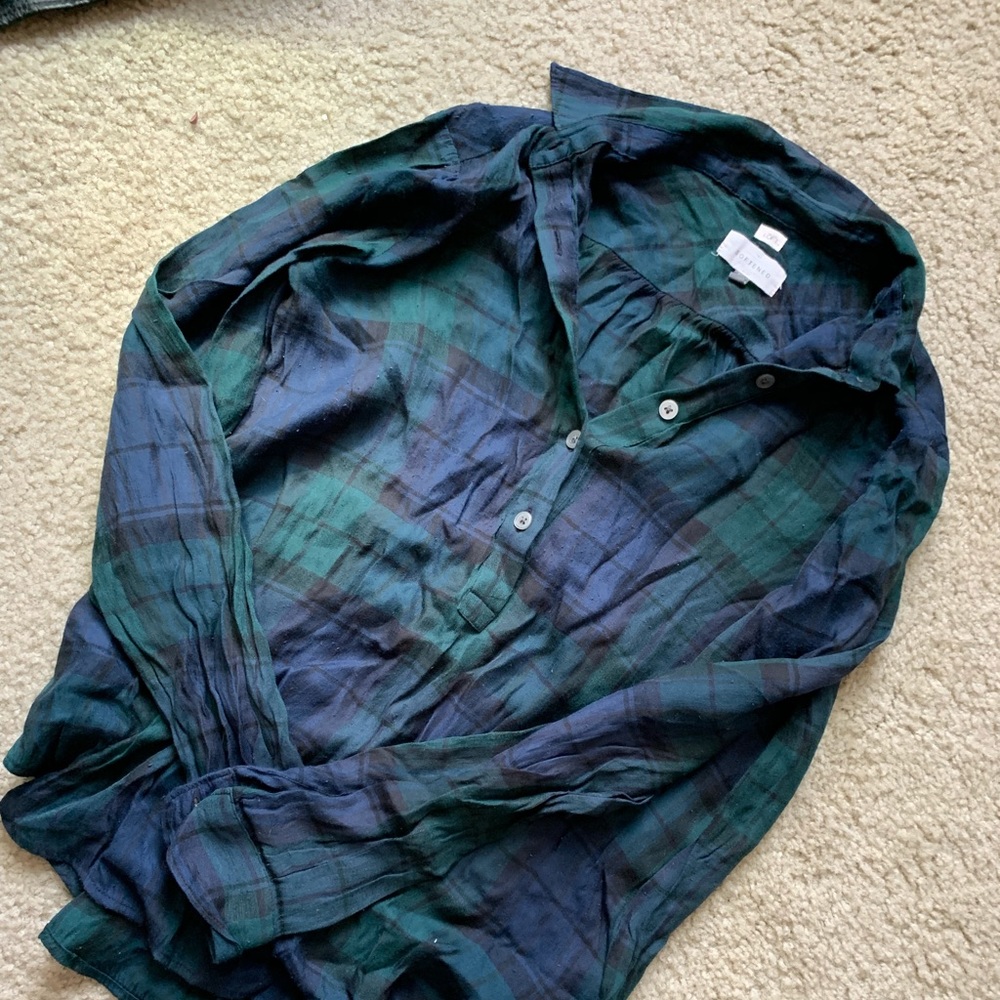 Half button up LOFT plain top